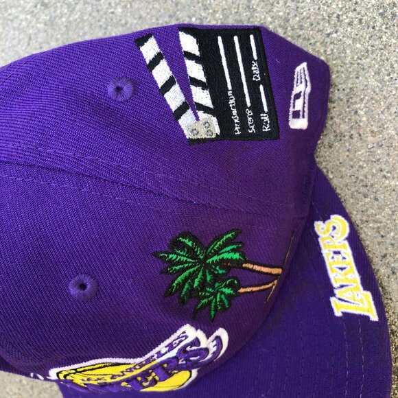 NEW ERA Los Angeles Lakers Local Snapback Hat 9Fifty LA City of Angels Hollywood - Picture 8 of 10